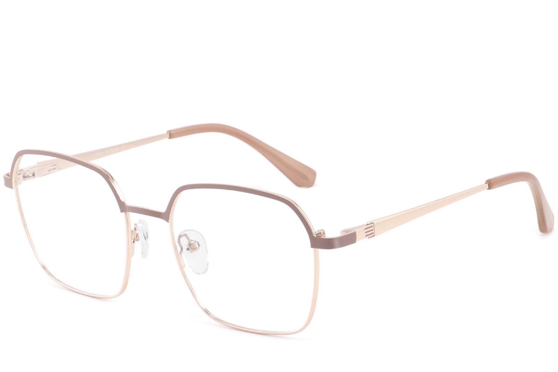 BS2425-0434_Brown_Rectangular_Metal_Glasses_corner
