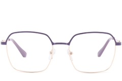 BS2425-0439_Purple_Rectangular_Metal_Glasses_front