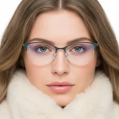 BS2425-0445_Green_Oval_Metal_Glasses_model
