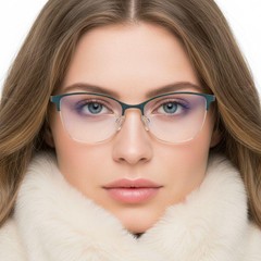 BS2425-0445_Green_Oval_Metal_Glasses_model