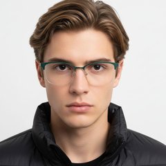 bs2425-0450_green_semi-rimless_metal_glasses_model