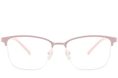 BS2425-0451_Pink_Semi-rimless_Metal_Glasses_front