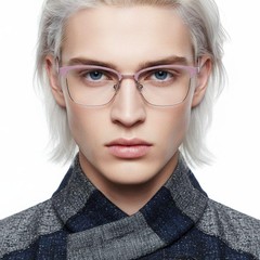 BS2425-0451_Pink_Semi-rimless_Metal_Glasses_model