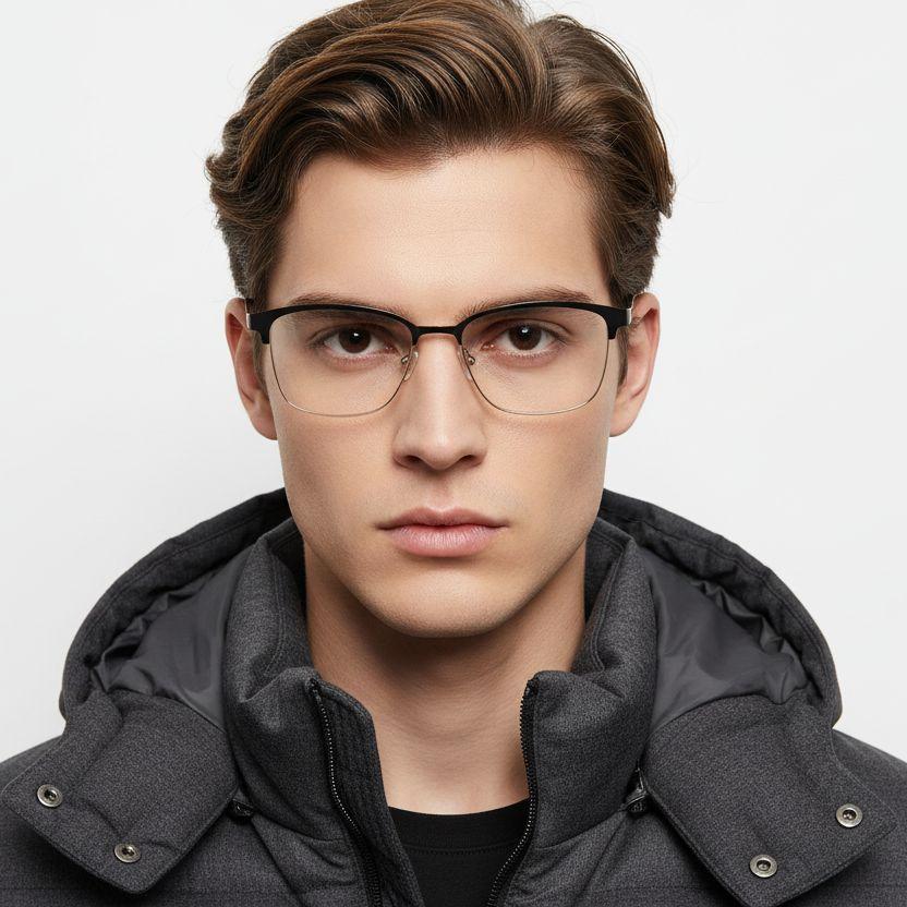 bs2425-0452_black_semi-rimless_metal_glasses_model