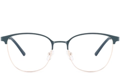 BS2425-0455_Green_Oval_Metal_Glasses_front