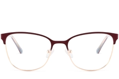 BS2425-0471_Red_Rectangular_Metal_Glasses_front