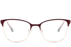 BS2425-0471_Red_Rectangular_Metal_Glasses_front