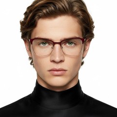 BS2425-0471_Red_Rectangular_Metal_Glasses_model