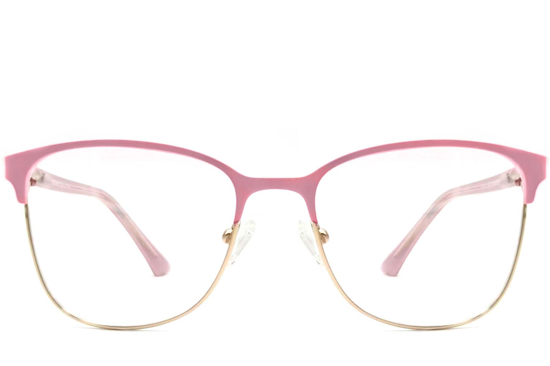 BS2425-0472_pink_rectangular_metal_glasses_front
