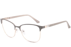 Vasos rectangulares de metal gris #BS2425-0474