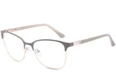 Rectangular Grey Metal Glasses #BS2425-0474