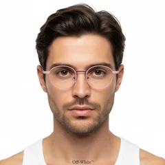 Gafas ovaladas de metal rosa #BS2425-0477
