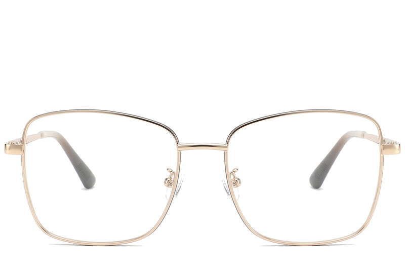 BS2425-0519_Grey_Rectangular_Metal_Glasses_corner-front