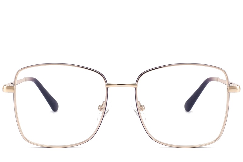BS2425-0521_Purple_Rectangular_Metal_Glasses_corner-front