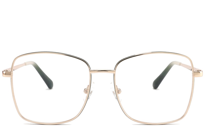 BS2425-0522_Green_Rectangular_Metal_Glasses_corner-front