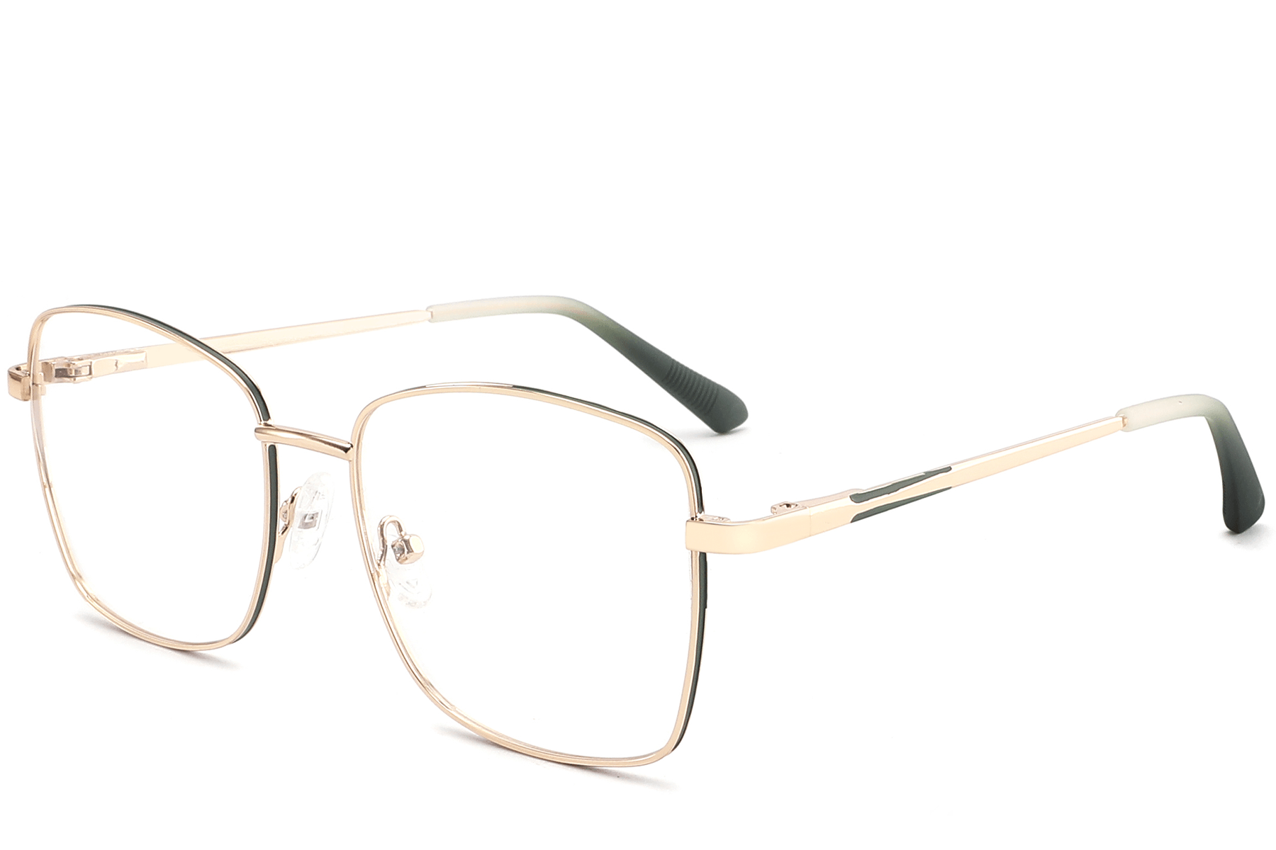 BS2425-0522_Green_Rectangular_Metal_Glasses_corner