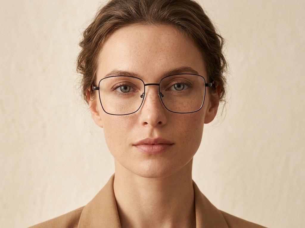 BS2425-0523_Black_Rectangular_Metal_Glasses-tryon_female