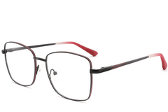 Gafas rectangulares de metal negro #BS2425-0523