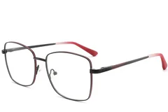 Rectangular Black Metal Glasses #BS2425-0523
