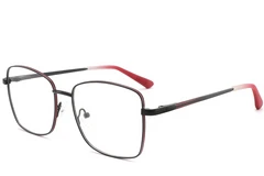 Rectangular Black Metal Glasses #BS2425-0523
