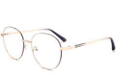 Oval Purple Metal Glasses #BS2425-0527