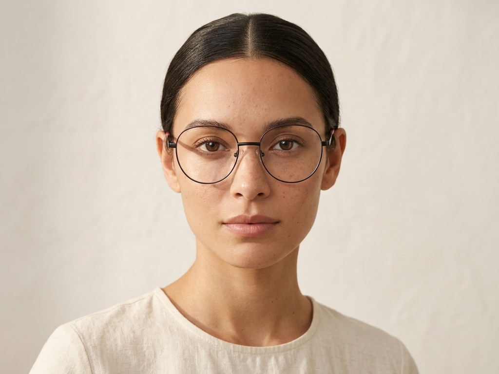 BS2425-0529_Black_Oval_Metal_Glasses_corner-tryon_female