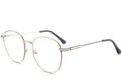 Gafas ovaladas de metal azul #BS2425-0532