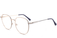Gafas ovaladas de metal azul #BS2425-0532