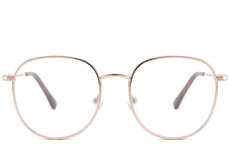 BS2425-0533_Brown_Oval_Metal_Glasses_corner-front
