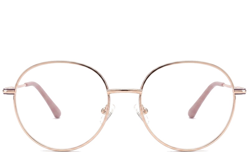BS2425-0536_Pink_Oval_Metal_Glasses_corner-front
