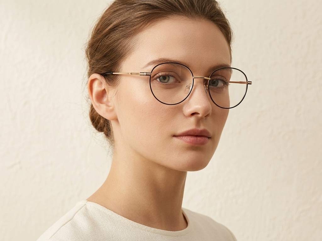 BS2425-0540_Black_Oval_Metal_Glasses-tryon_female