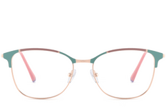 BS2425-0542_Green_Butterfly_Metal_Glasses_front