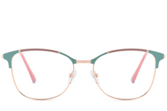 BS2425-0542_Green_Butterfly_Metal_Glasses_front