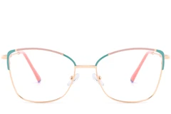 BS2425-0547_Green_Butterfly_Metal_Glasses_front