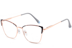 Lunettes papillon en métal marron #BS2425-0561