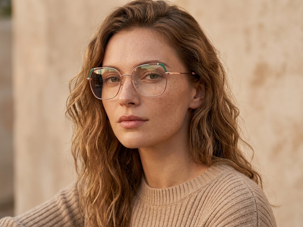 BS2425-0562_Green_Butterfly_Metal_Glasses_corner-tryon_female