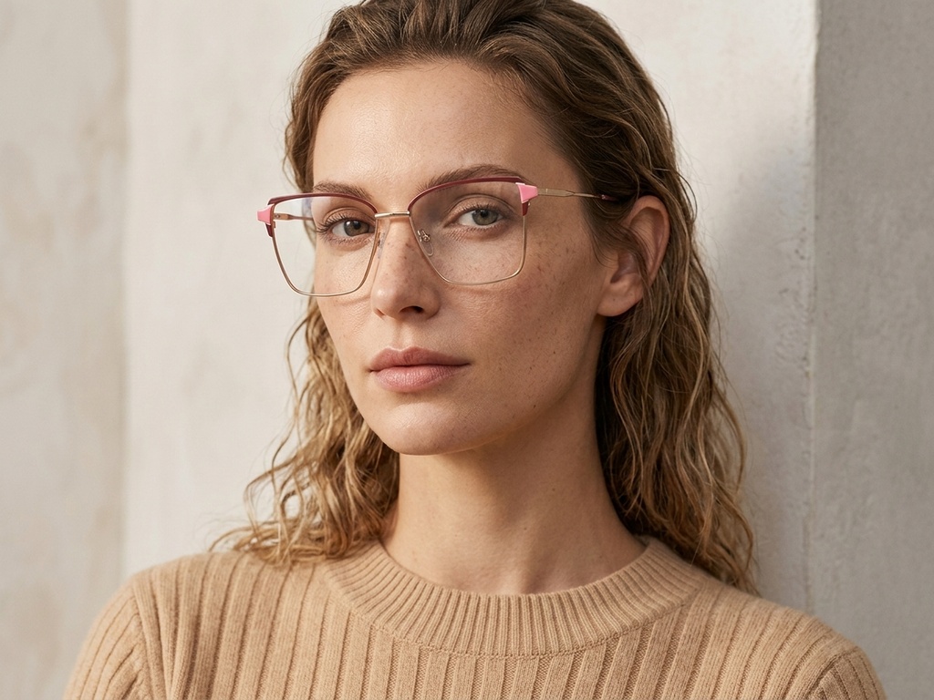 BS2425-0585_Pink_Butterfly_Metal_Glasses_corner-tryon_female
