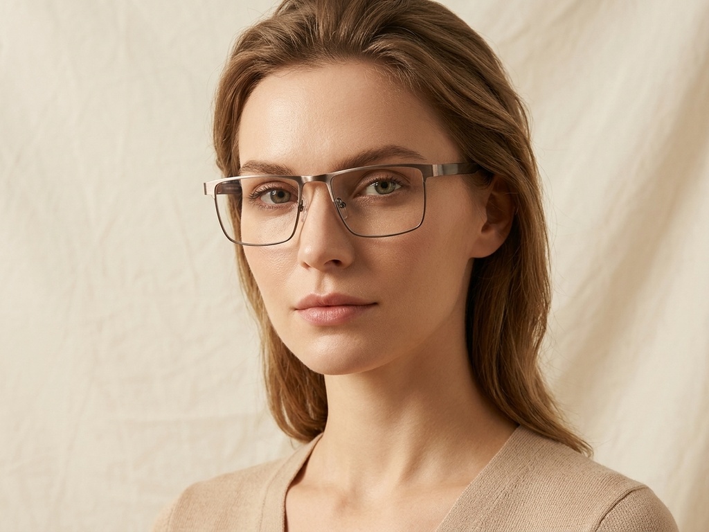 BS2425-0592_Silver_Rectangular_Metal_Glasses-tryon_female