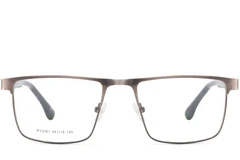BS2425-0592_Silver_Rectangular_Metal_Glasses_front