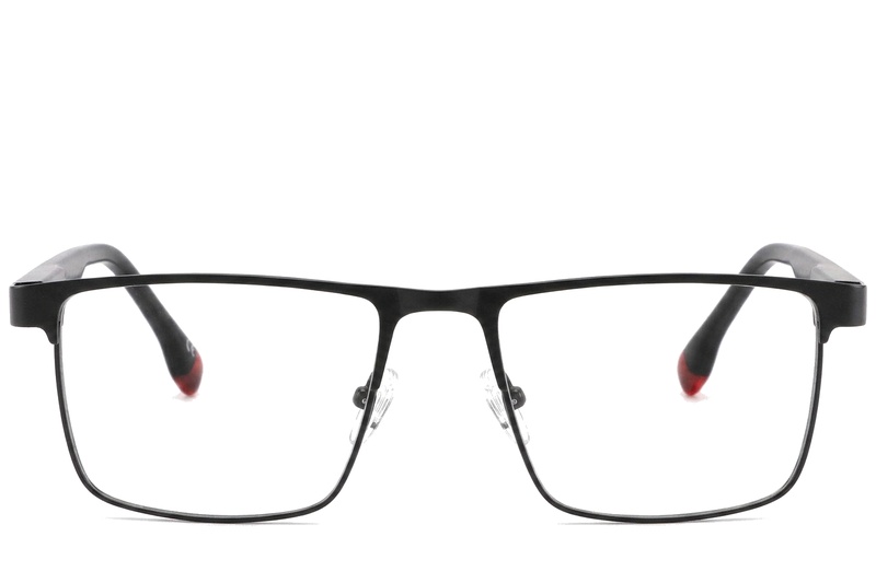 BS2425-0593_Black_Rectangular_Metal_Glasses_corner-front
