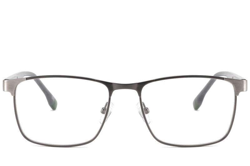 BS2425-0597_Silver_Rectangular_Metal_Glasses-front