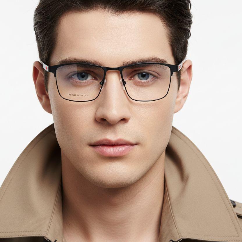 bs2425-0598_black_rectangular_metal_glasses_model