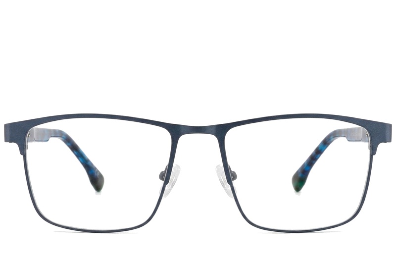 BS2425-0599_Blue_Rectangular_Metal_Glasses_corner-front