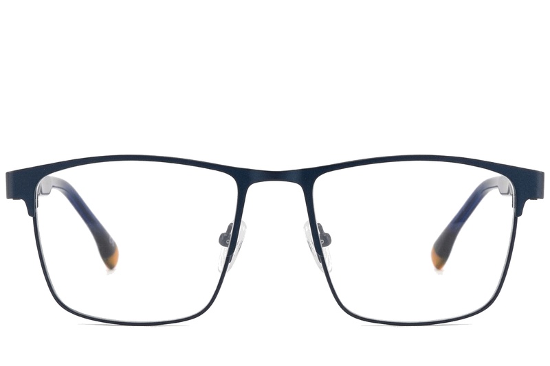 BS2425-0600_Blue_Rectangular_Metal_Glasses_corner-front