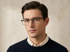 BS2425-0601_Brown_Rectangular_Metal_Glasses-tryon_male