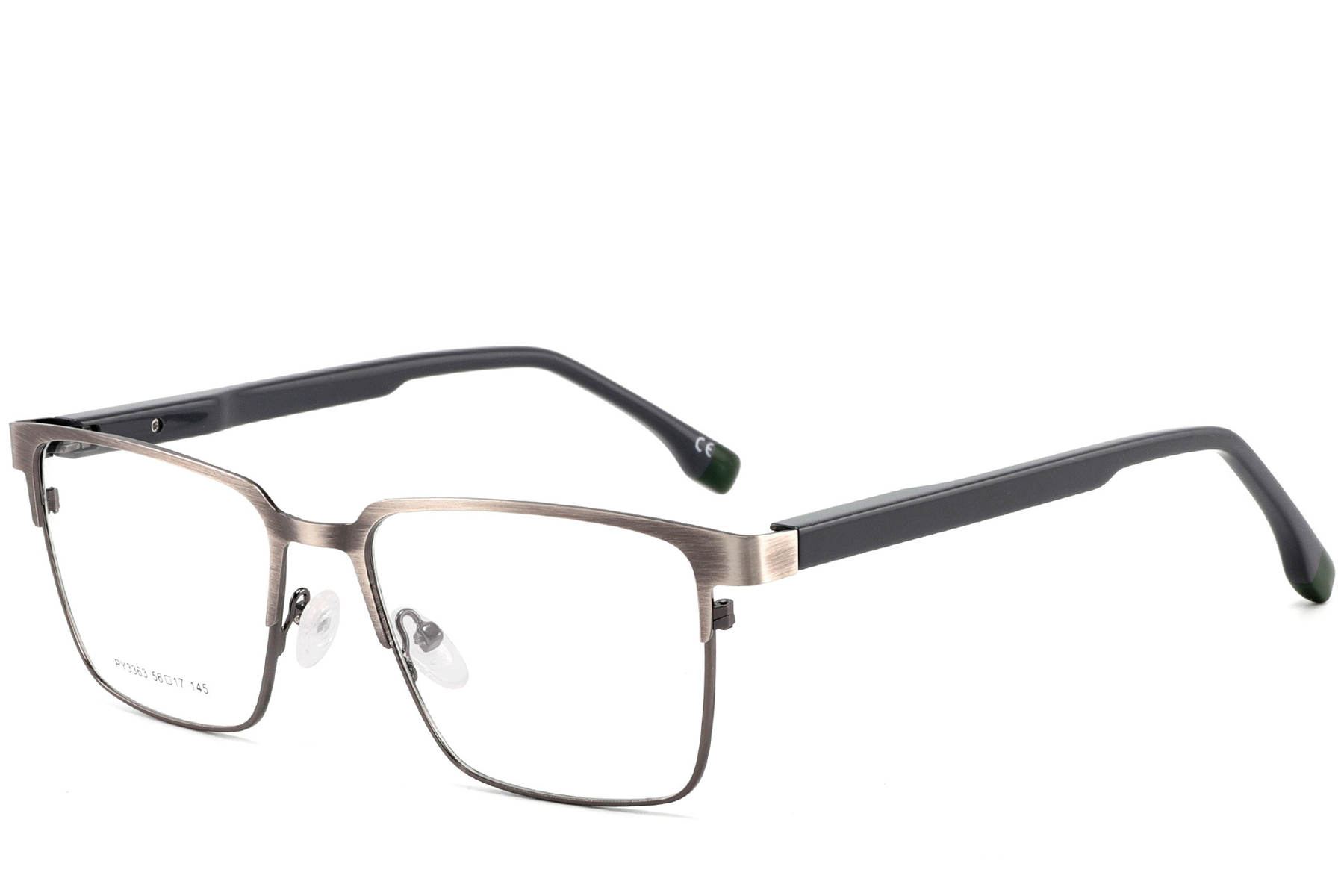 BS2425-0602_Silver_Rectangular_Metal_Glasses_corner