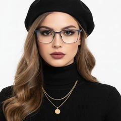 bs2425-0604_blue_rectangular_metal_glasses_model