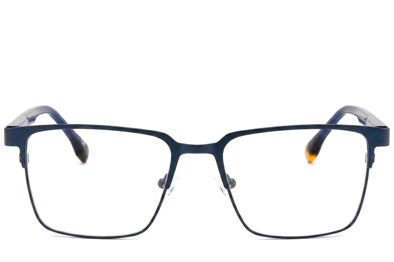BS2425-0605_Blue_Rectangular_Metal_Glasses_corner-front