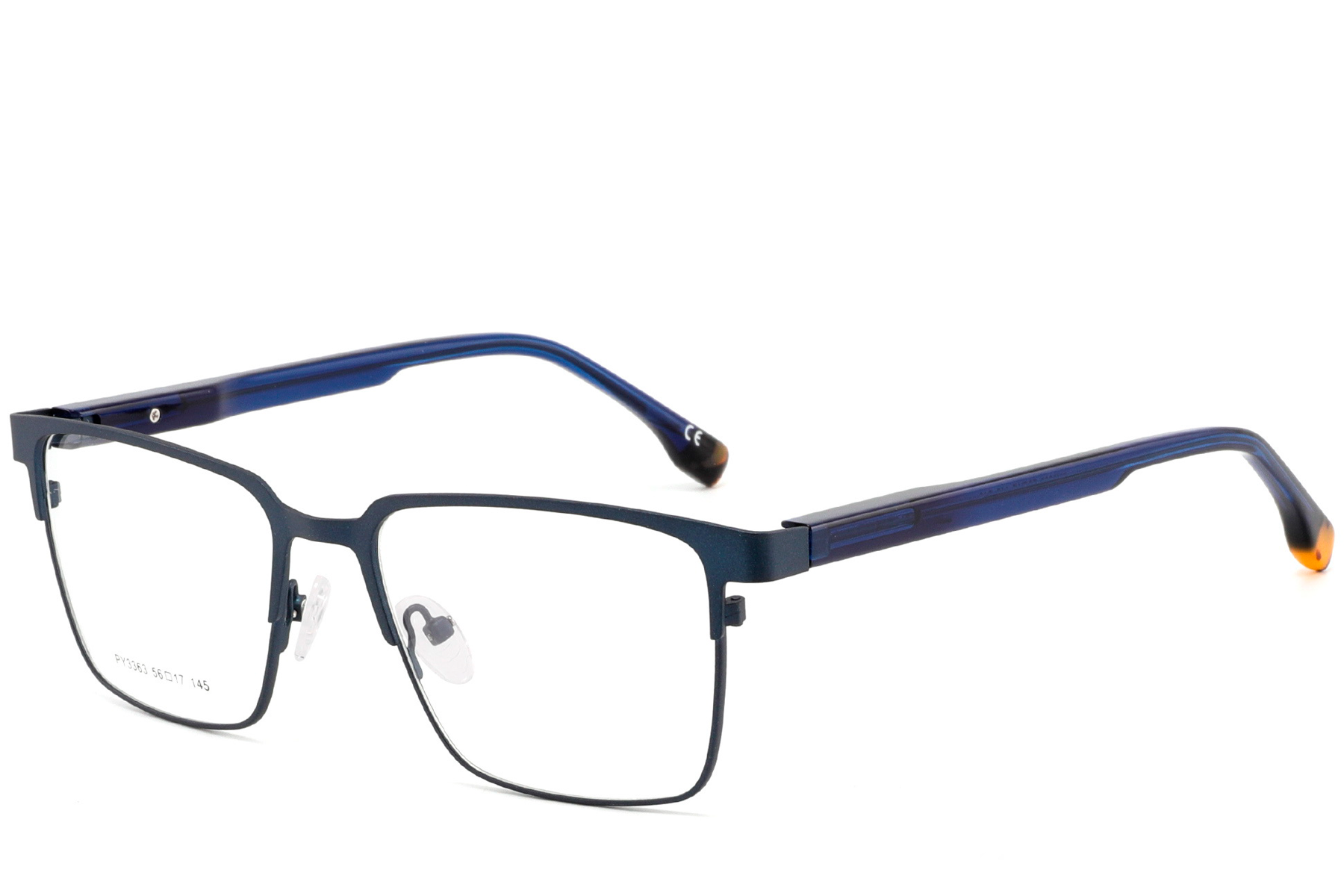 BS2425-0605_Blue_Rectangular_Metal_Glasses_corner