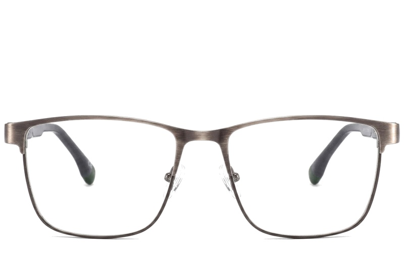 BS2425-0607_Silver_Rectangular_Metal_Glasses_corner-front